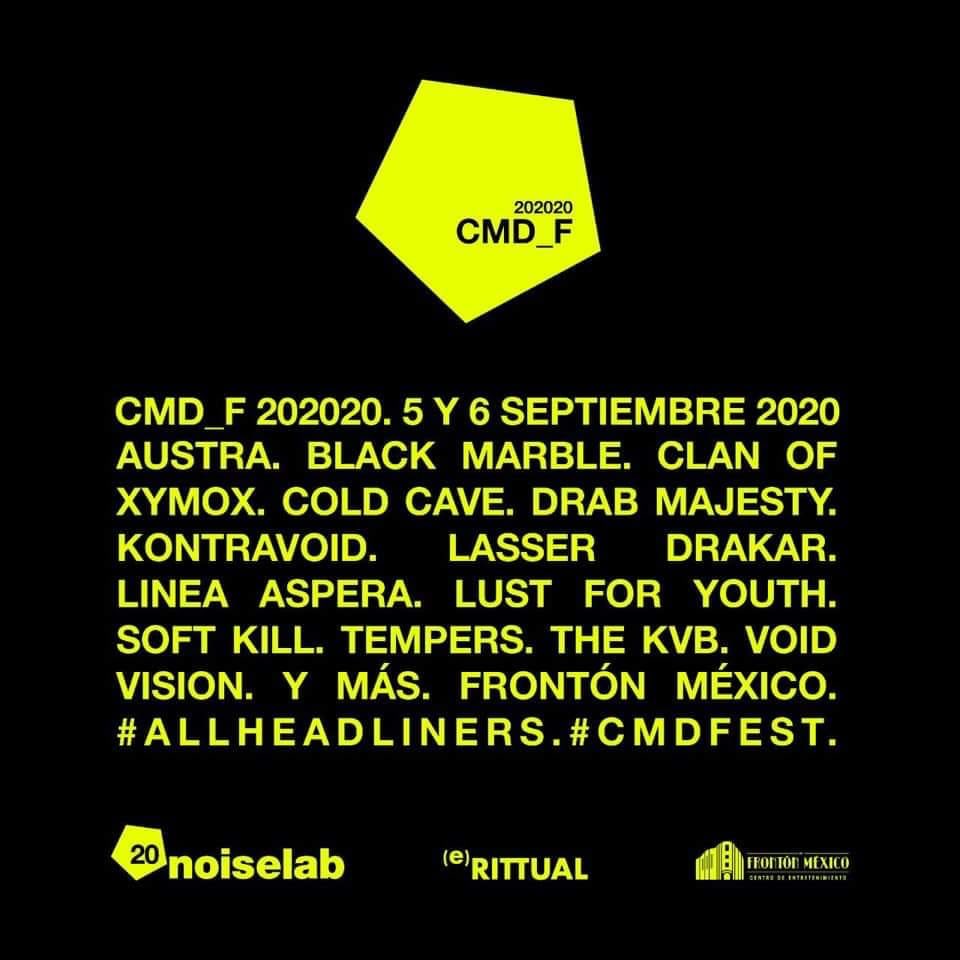 Setlist_me's tweet image. Otro de los anuncios importantes del día de hoy fue el del #CMDFEST de @noiselab con bandas como:
-@TheKVB 
-@_softkill 
-@ColdCave23 

Y muchas más, donde lo importante no es el headliner, sino el talento de todas las bandas.

📍5 y 6 de Septiembre en @frontonmexicoce de la CDMX