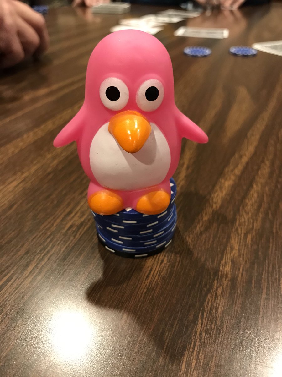 rosietexecano's tweet image. Short stack ninja, just need a few double ups😂😂 #poker #penguin #shortstackninja