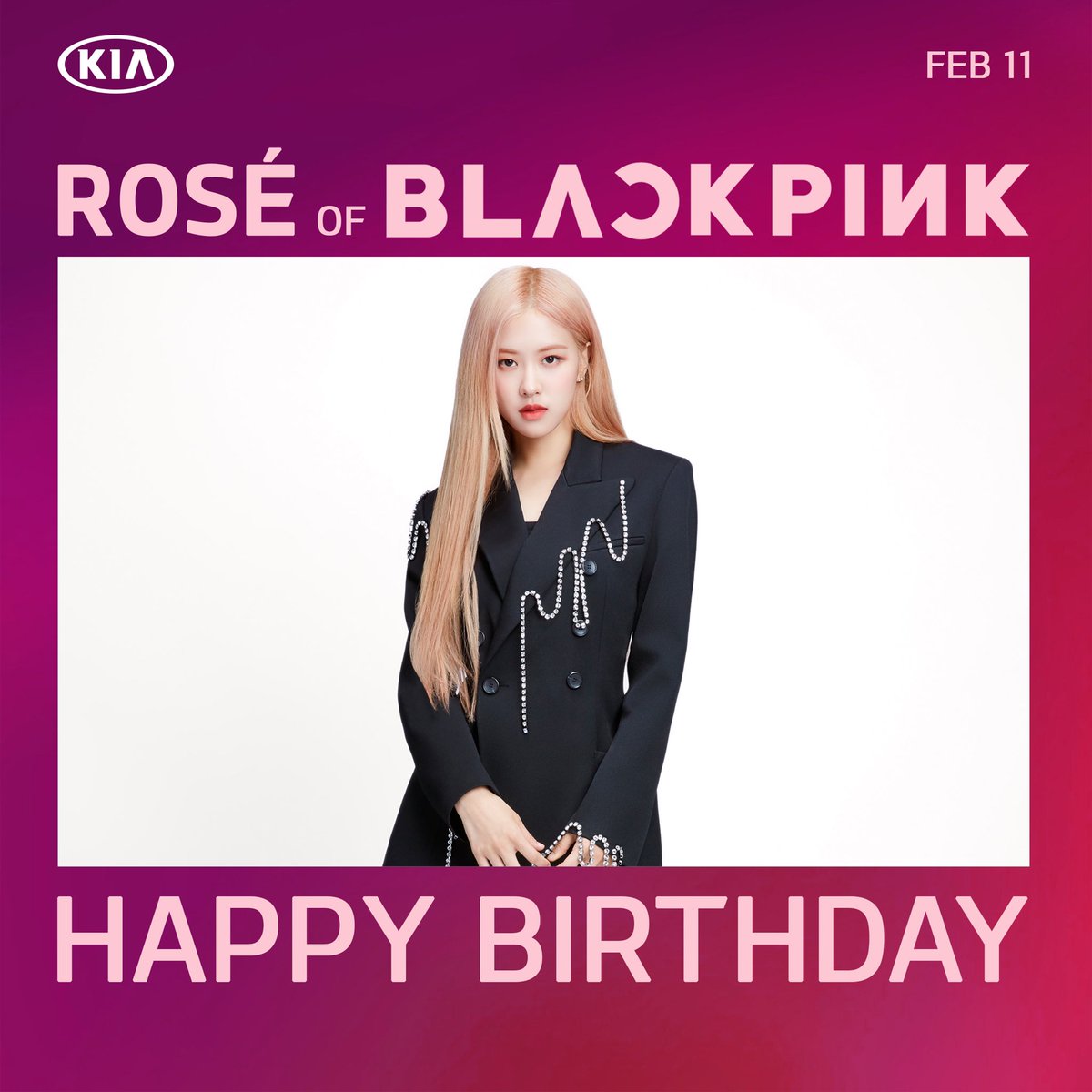 Kia_onbeat's tweet photo. ❣️Happy Birthday Rosé❣️
May your birthday be full of happy hours and special moments to remember for a long long time!🥳🎂
#SELTOS #Kia #Kiaonbeat #BLACKPINKwithKia #셀토스 https://t.co/lpoSrlAYxk
