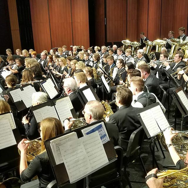 Plymouth Concert Band rehearsing with our Wind Ensemble! Ready for a great concert at 7:30pm.