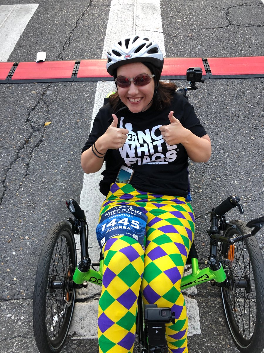 TeamDreaFdn's tweet photo. State #15: LA ✅ 
THE highlight was meeting my hero @SteveGleason, but it was Michel who saved me at Mile 23 of the marathon. I was having a tough race and then I saw her cheering! It truly touched me and reminded me: #nowhiteflags #notquietly https://t.co/y28jzZ7N46