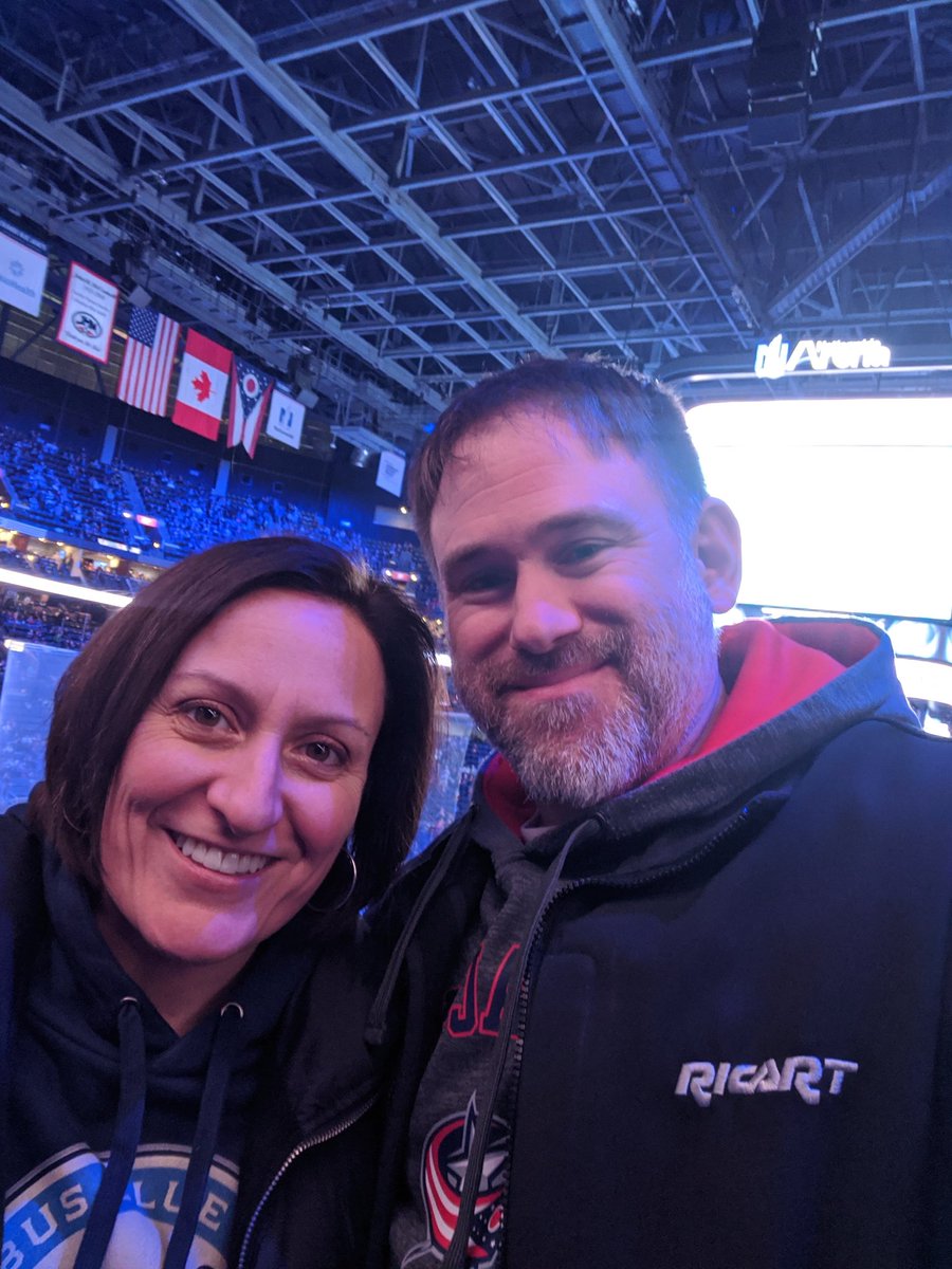 Thanks to #Ricart we have amazing club level front row seats. #CBJ