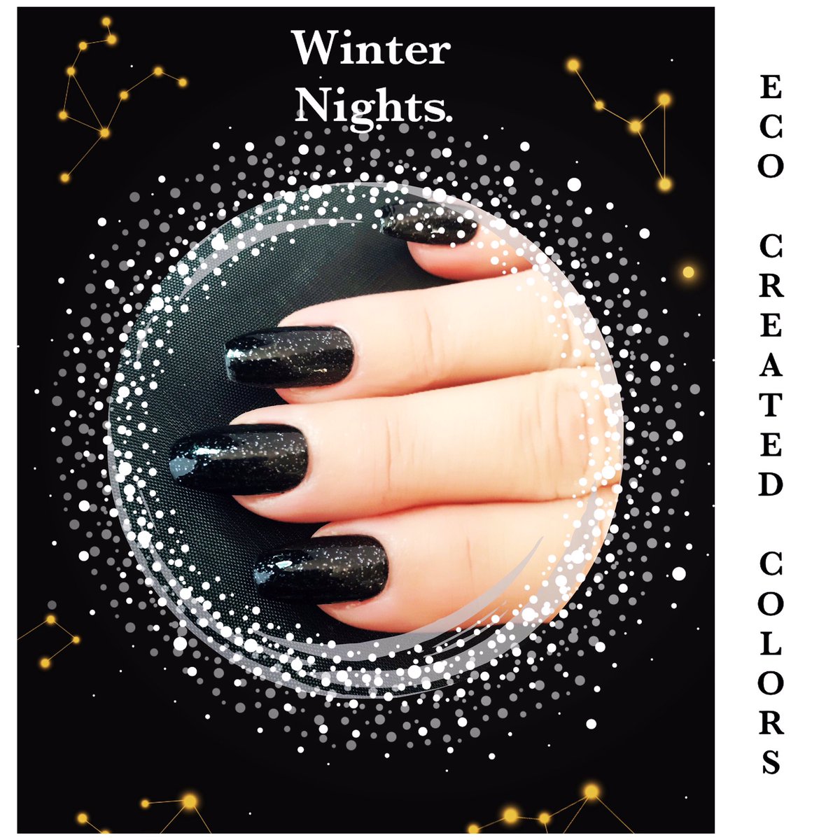 Winter Night says Good Night 🌙 y’all! Gorgeous sparkling black color like stars ✨ in the night ! #blacknailpolish #etsy #winter2020 #night #amazonhandmade <a href="/EcoCreatedColor/">Eco Created Colors</a>