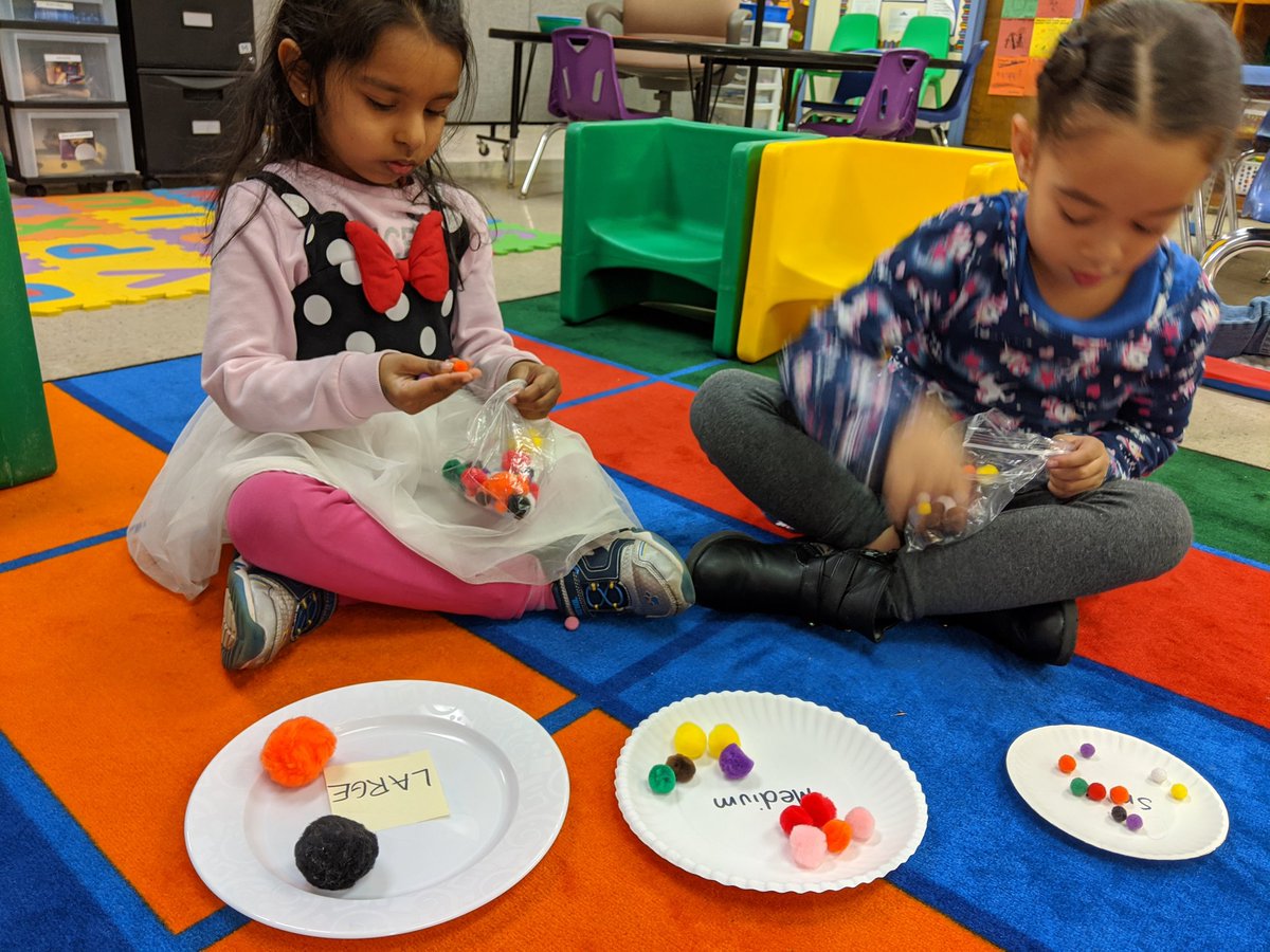 MrsCabreraLP's tweet photo. We don't need much to make a good math lesson! Exploring seriation skills with visual supports and having partner teams check our work. @NBTECC @mrpassner @nbtmathsquad #HandOnLearning #WhyECC #truenorthbrunswick https://t.co/JDoLIISU8v