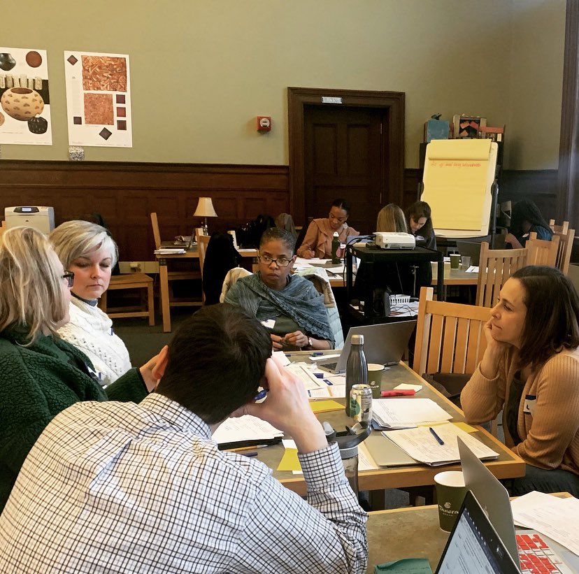MGrubbsEdu's tweet photo. Spring 2020 #CURATE in full session! Thank you, #aMAzing teachers, for your deep &amp; thoughtful reviews of curricula to ensure #equity &amp; alignment to MA standards &amp; expectations for effective classroom application. @MASchoolsK12 @therenniecenter @RonNobleJr https://t.co/2m8vlYB3Fh https://t.co/3sWSTWP5Gv