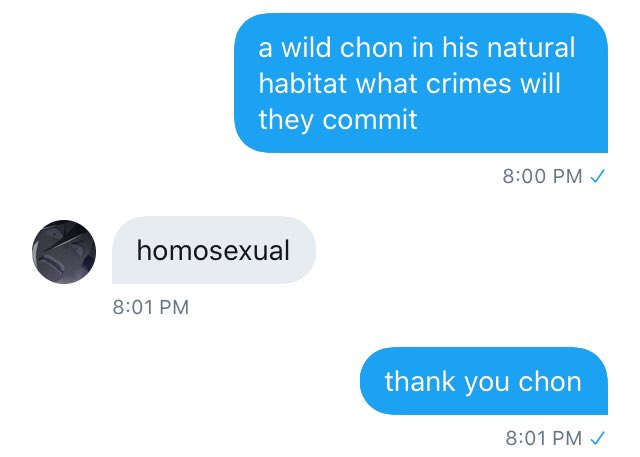 great out of context conversations i have with chon: a thread 