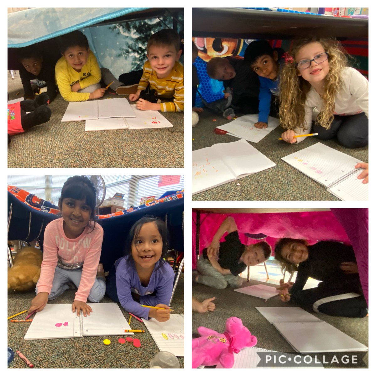sesKinderStars's tweet photo. Today was a BEARY 🧸 good day! We ended our Fiction/NonFiction bear unit by bringing in our favorite bears and spending the day working in our “dens”! We also had a visit from our 4th grade buddies and together we built 🐻 habitats! #bearybusyday #wearebearyhappy https://t.co/MMqVEoO9hX