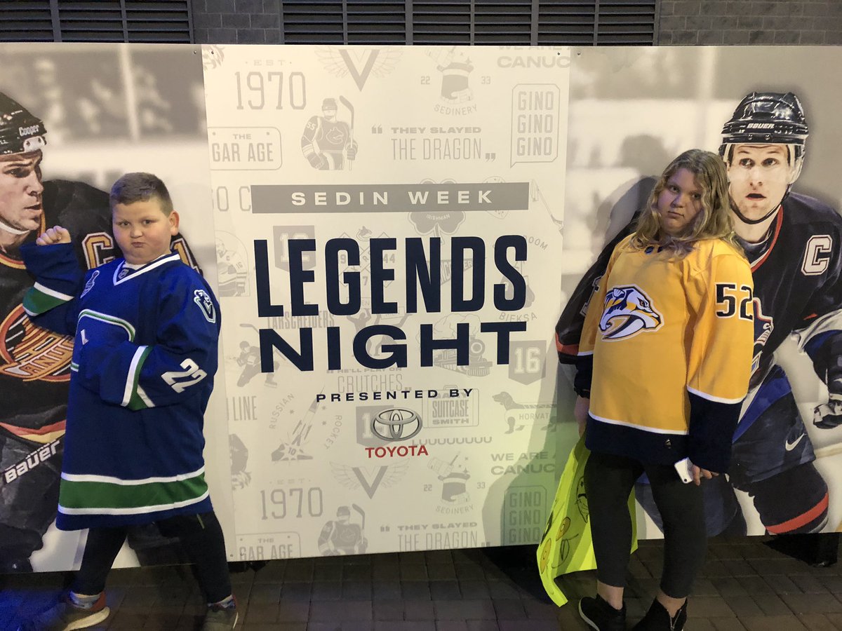geohowler's tweet photo. Playing hookey for hockey. #canucks #preds https://t.co/CdjevZyomS