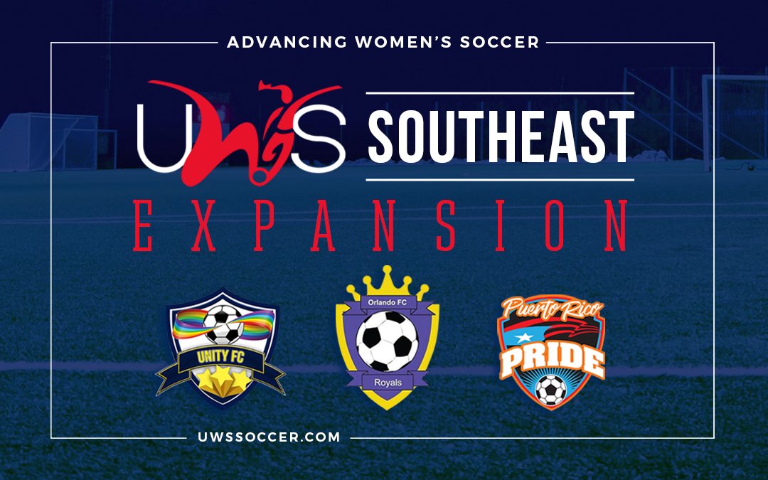 UWSSoccer's tweet photo. #ICYMI United Women's Soccer Expands To Southeast @UWSLeague2 

@UnityFCsoccer, Orlando FC Royals &amp; Puerto Rico Pride FC join new conference

https://t.co/UqDmM4Iyy6 https://t.co/N4s0BQCvNy
