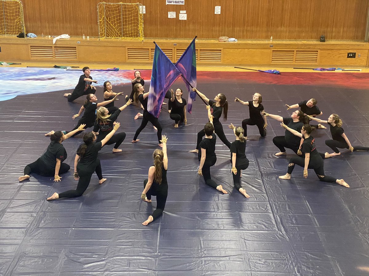 MoserVogler's tweet photo. West Genesee Winterguard is hard at work, preparing for their first competition this coming Saturday at ESM High School. Come out and show some Wildcat Nation love for these awesome performers. Tickets are $8 at the door &amp; show starts at 4pm. @WestGeneseeCSD @wdavern @bkeselwg https://t.co/W95PkbWSex