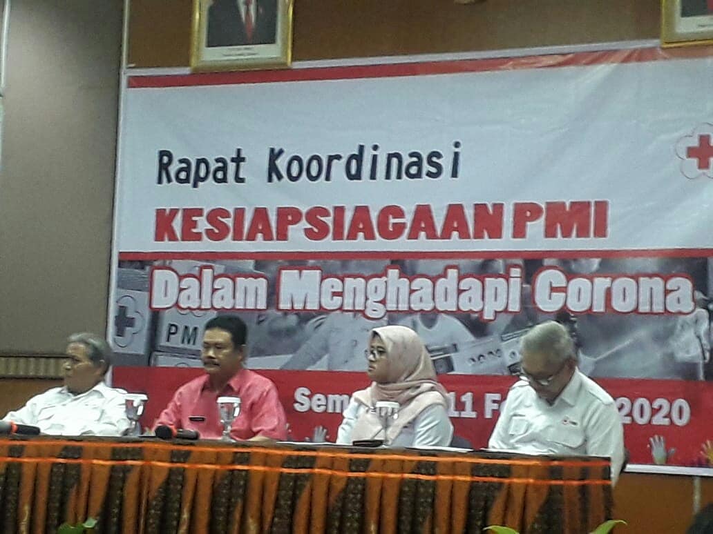 PMI Demak ikuti rapat koordinasi Novel Corona Virus (n-CoV) di PMI Prov. Jateng hari ini (11/2/2020).