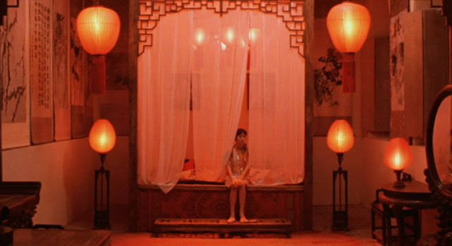 raise the red lantern (dir. zhang yimou, 1991)- three concubines fight for the attention of the master of the house who chooses who gets his favors on a daily basis- the youngest, songlian, slowly gets disillusioned with her life as a concubine competing with other women