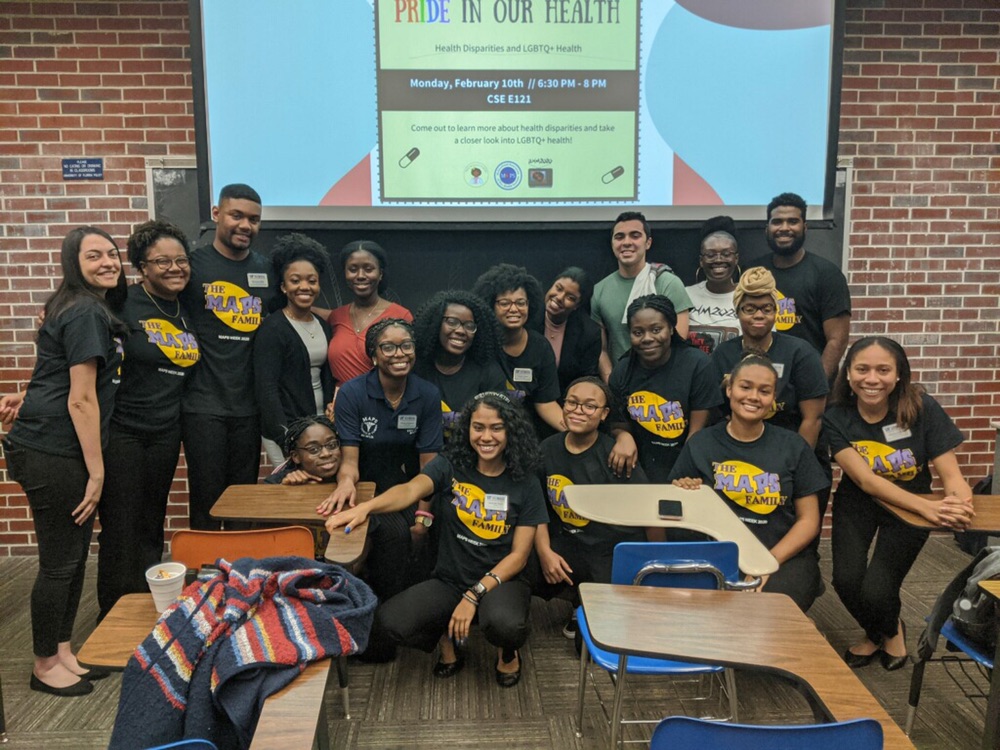 UFMAPS's tweet photo. Thank you all for coming out to our GBM tonight. We had a great conversation about heath disparities, along with getting a better understanding about the LGBTQ+ community. We look forward to seeing you all at our next meeting!! And thank you @UFBHM and BWM for co-sponsoring! https://t.co/USlL0Dn0Np