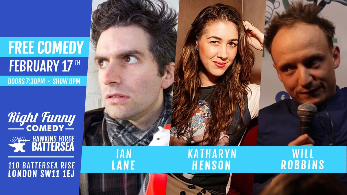 FREE COMEDY, this Monday! At the <a href="/hawkinsforge/">Hawkins Forge</a> in Battersea! #freelondon #clapham #battersea