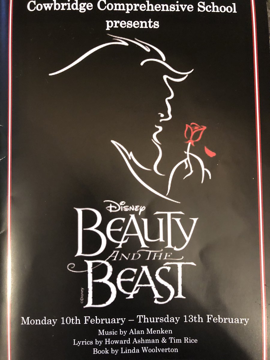 Outstanding performance of The Beauty and the Beast <a href="/CowbridgeCS/">Cowbridge School</a> last night! Huge congrats to everyone involved. A truly professional performance by all.