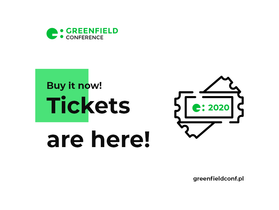 It's now! #BlindBird #tickets are available! 🔥

You'd better hurry up and get your ticket at greenfieldconf.pl
The first batch is limited in number and time and for the best price 99 PLN

Also check out #GreenfieldConf media or YouTube youtube.com/c/GreenfieldCo…

See you soon