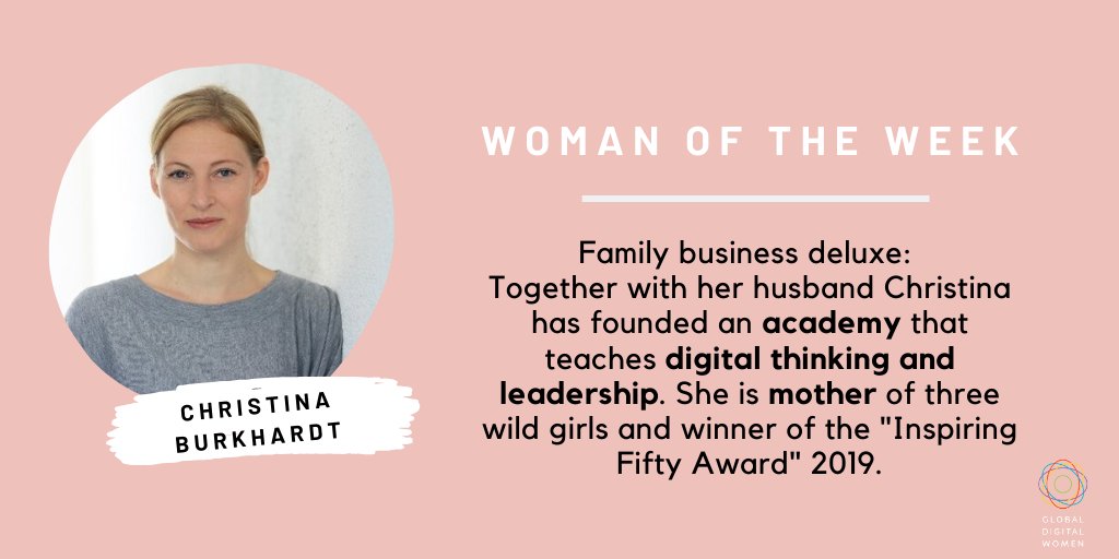 gd_women's tweet image. This week's #WomanOftheWeek is @tinabburkhardt founder of @SHIFTSK8L. She will accompany you on your way through the digital world. Thank you for being a great #GDW supporter and inspiring rolemodel for the @BayFiD_ #talentprogramm✨ #leadership #DigitalThinking #GDW