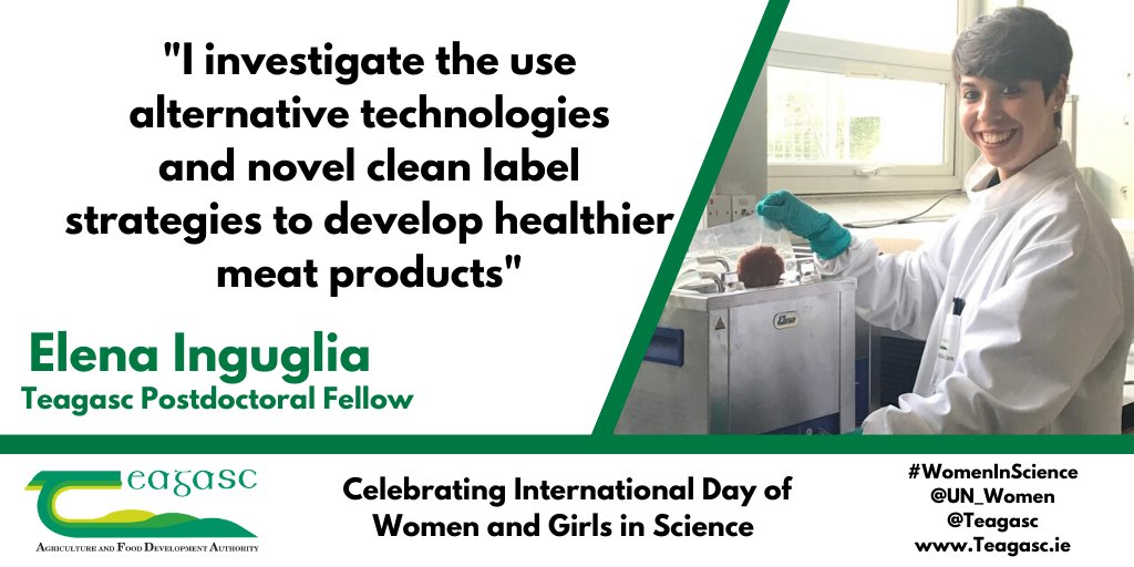 Today Teagasc celebrates International Day of Women & Girls in Science. We will be posting about some of the key members of Teagasc throughout the day. Follow our posts and get involved yourself. #WomenInScience #Teagasc @teagasc @UN_Women