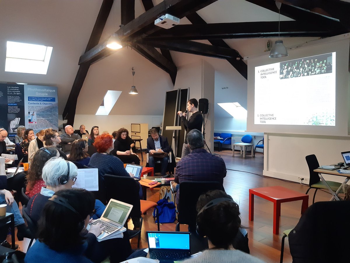 Today in Grenoble <a href="/AtelierArtSci/">Atelier ArtsSciences</a> for the TRAS network day to exchange on art science cooperation at EU level. Glad to bring the <a href="/STARTSEU/">STARTS</a> initiative in the discussion :)
