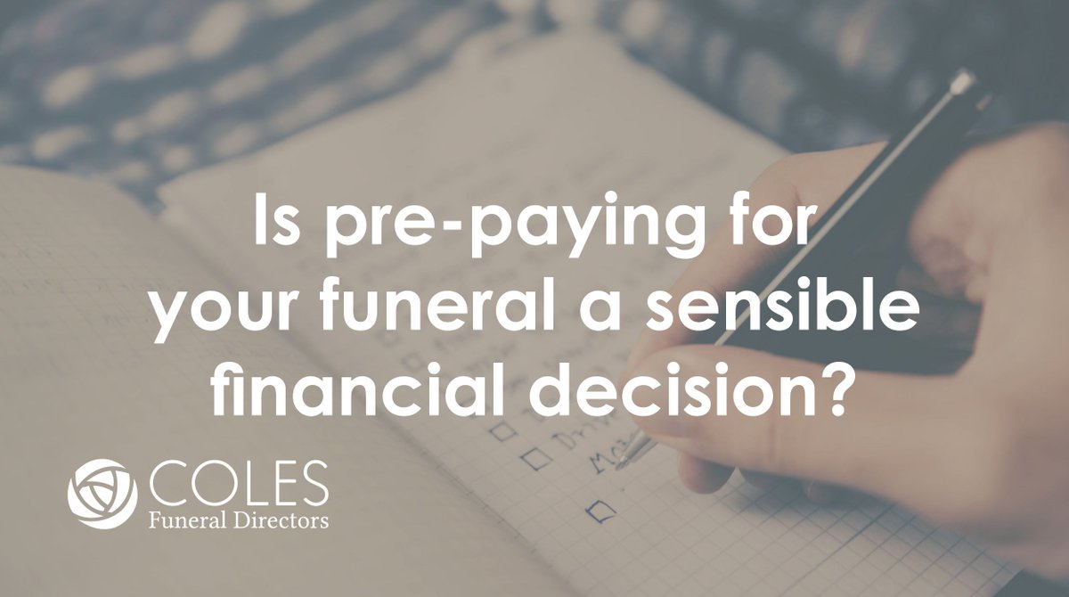 ColesFuneral's tweet image. In our latest blog ‘Is pre-paying for your funeral really a sensible financial decision?’ we discuss why arranging your funeral with us ahead of time will not only save you money but help alleviate any pressures from your family. buff.ly/37JiagP