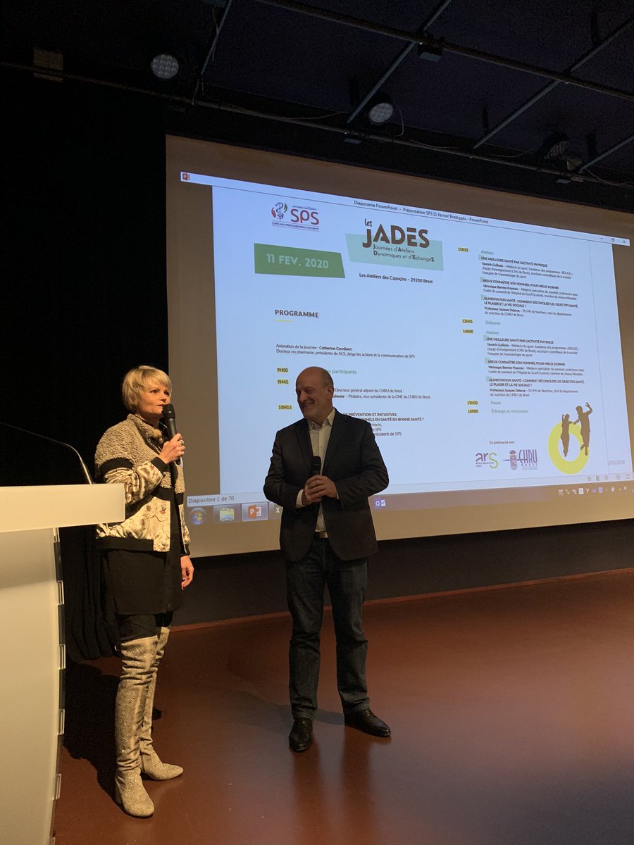 Madame le Docteur Cornibert et Monsieur le Docteur Henry présentent les missions de l’association Soins aux Professionnels en santé (SPS) @AssoSPS @CHRU_Brest @CondonRegis #mieuxetre #qvt #santeautravail #epuisementprofessionnel #burnout