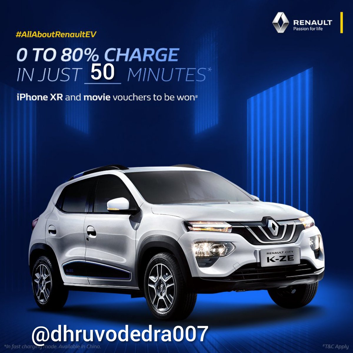 dhruvodedra007's tweet photo. @RenaultIndia Answer 1 :

                       👇

         👉  50 Minutes  👈

                        👆

#AllAboutRenaultEV #RenaultKWID #AutoExpo2020 @RenaultIndia 

Join

@dhavalcenation 
@sawantsoham
@RiarVarun https://t.co/B4KI0lHBur