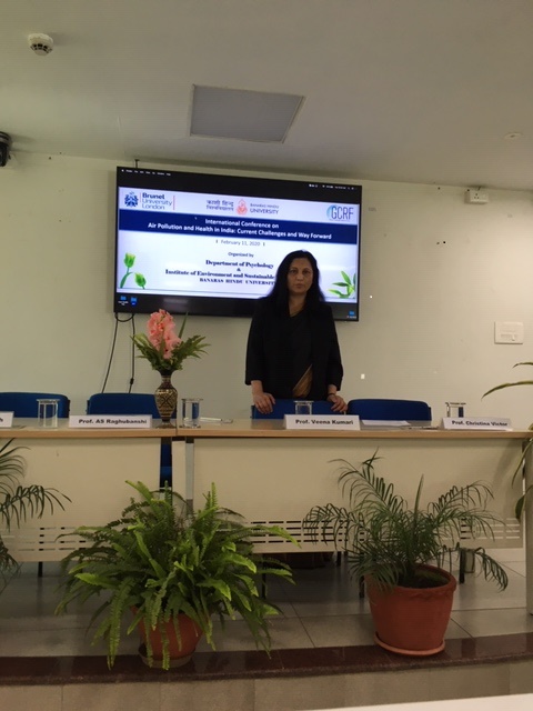 Some of our Brunel colleagues including Prof Christina Victor and Prof Veena Kumari (pictured) from <a href="/BrunelPsy/">Brunel Psychology</a> are in in India at a conference on Air Pollution and Health in India, discussing the current challenges and way forward