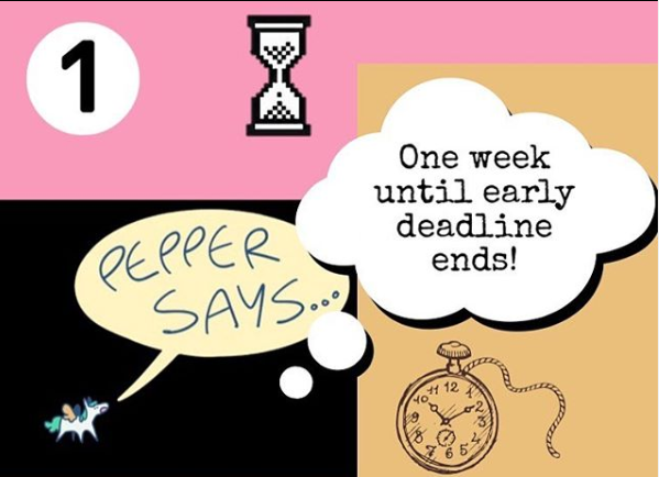 pegasusfilm's tweet photo. Pepper says: there's only ONE WEEK until the early deadline! Submit your films for $20 by 2/17! Be featured, walk the red carpet, meet industry professionals and more! Act fast, because you only have 1 WEEK!#filmfestival #Pegasusff #Pegasusff2020 #DallasFilm #TexasFilm #VideoFest https://t.co/inI6UJtNTM