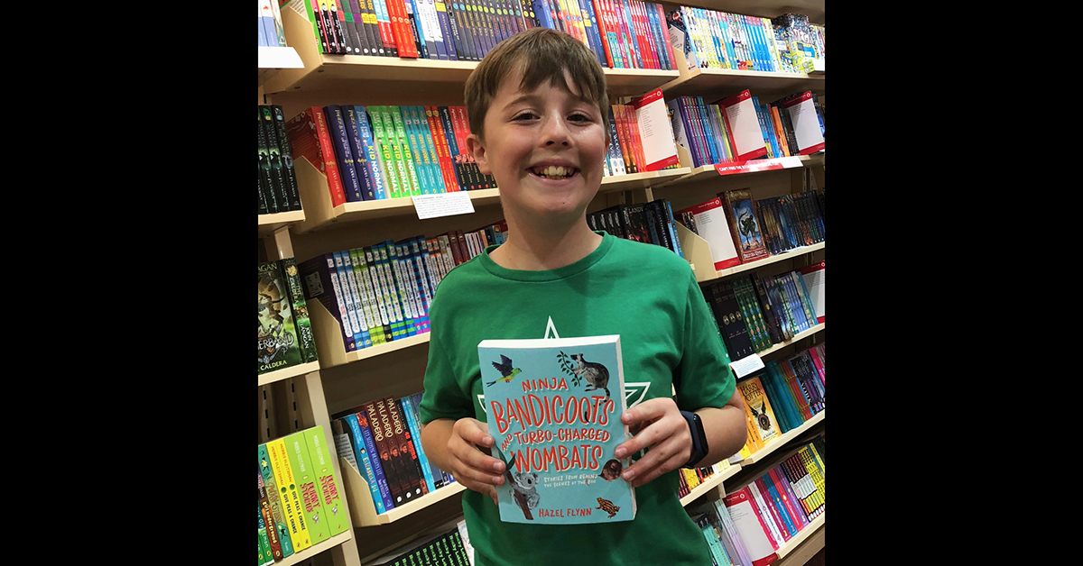 Nero_Books's tweet photo. If you’ve read NINJA BANDICOOTS AND TURBO-CHARGED WOMBATS, you’d know all about Luke, a conservation hero and @ZoosVictoria Young Advocate, known for his work in supporting orang-utans threatened by palm oil production. He’s so excited to see the book in bookshops – out now! https://t.co/HNjvFkc0NU