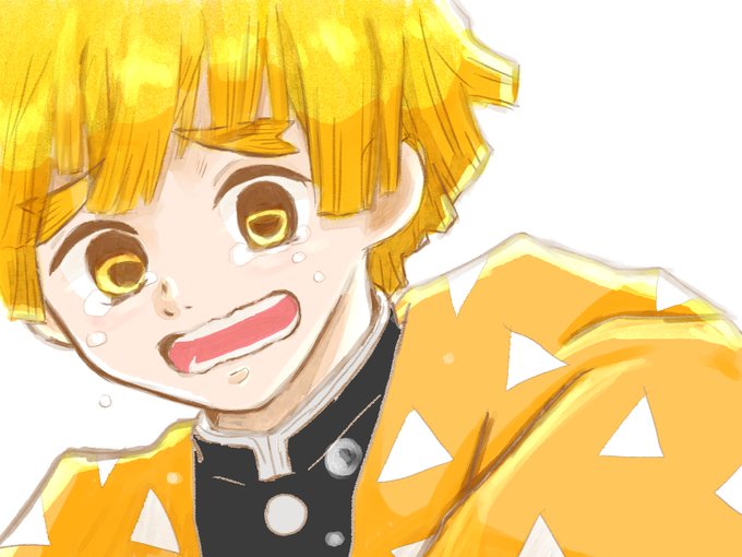 シスさんがTwitterに投稿した我妻善逸(鬼滅の刃)のイラスト。