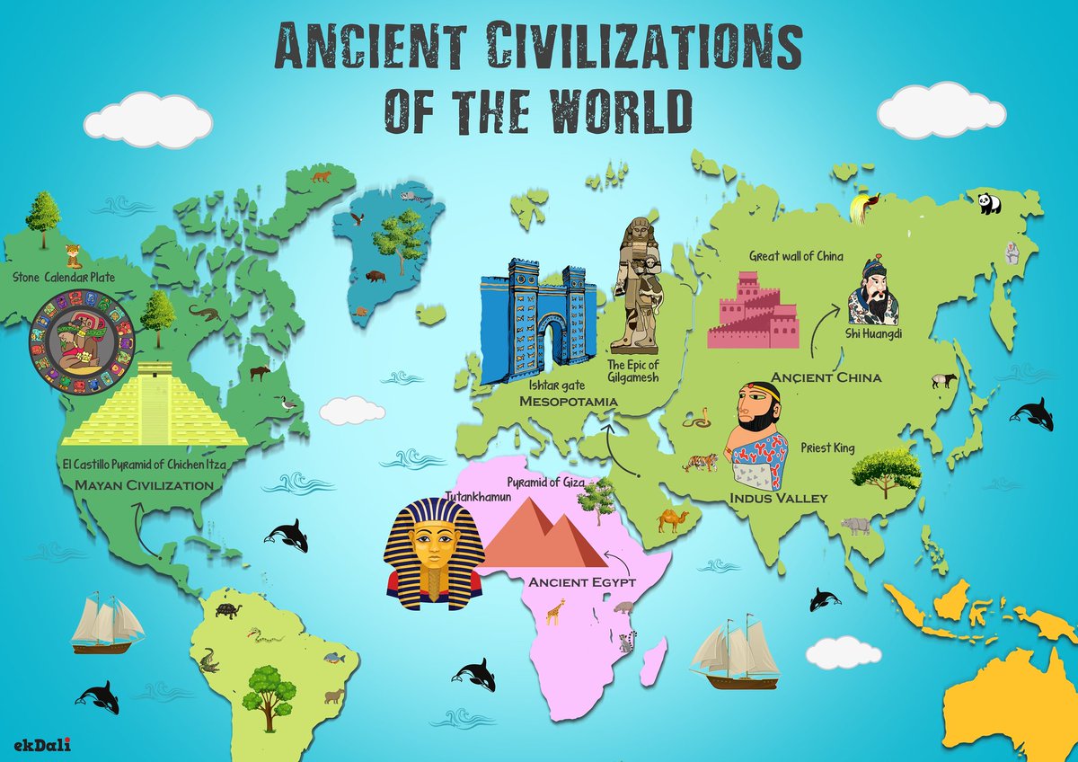 Map Of Earliest Civilizations Ekdali On Twitter: "Our Ancient Civilizations Wall Book Is Now Launched On  Amazon Please Buy It Here - Https://T.co/Ke4Ym1Gbmk #Map #Amazon #Ekdali  #Posters #Charts Https://T.co/Btiozynhl8" / Twitter