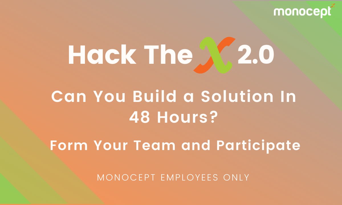 Monocept's tweet photo. Do you love #CodingChallenges? Did you narrowly miss out on #Winning the inaugural #HackTheX coding challenge? You have a second chance. Monocept introduces #HackTheX2.0 Get your team together, start strategizing, and build a #Solution in 48 hours!
#Challenge #Code #Teams https://t.co/dNHpN6xrio