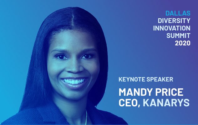 Join Mandy Price, Co-Founder &amp; CEO, <a href="/KanarysInc/">Kanarys™</a> at Dallas Diversity Innovation Summit 2020 at <a href="/UTDallasAlumni/">UT Dallas Alumni</a> as she takes the main stage.

Early Bird ticket prices are available for the next 48 hours!!

Register here -->> eventbrite.com/e/dallas-diver…

#DallasDIS20