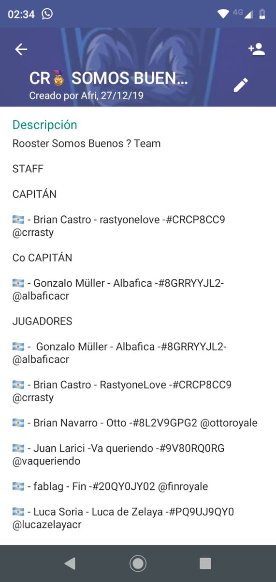 rooster +*@ClashRoyaleES <a href="/ProyectoStart/">Proyecto: Start</a>