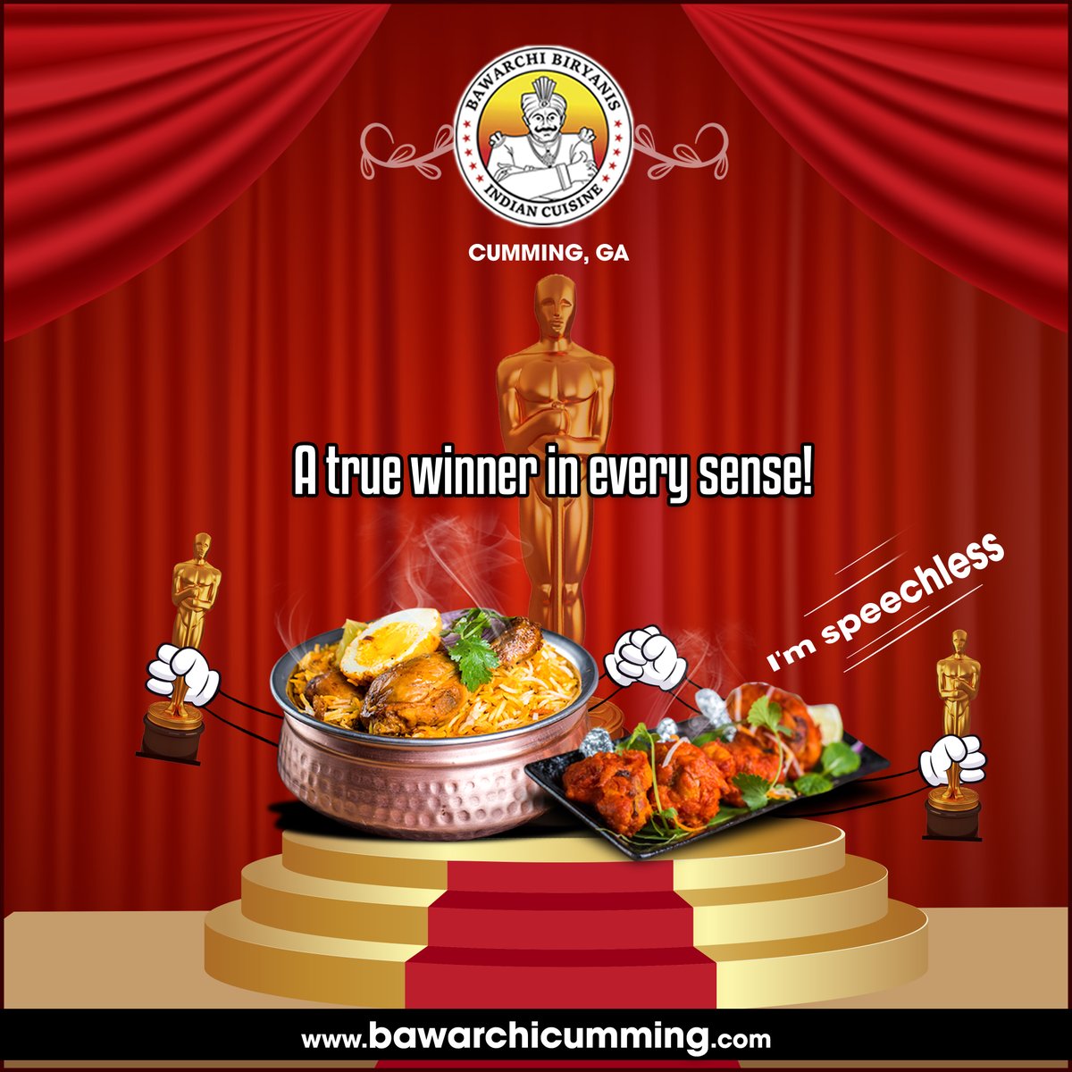 A true winner in every sense #bawarchi

Order Online📲: bawarchicumming.com

#BawarchiCumming #BawarchiBiryanis #SouthIndianRestaurant #AndhraSpecialBiryani #OrderOnline #foodies #foodlover #restaurant #lunch #orderonlie #specialoffer #indiancuisine #Oscar2020 #JoaquinPhoenix