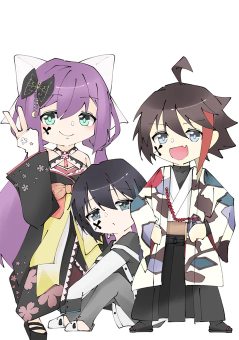 痛面組いいですよね
#リツキあーと 
#さ絵ぐさ 
#灰画 