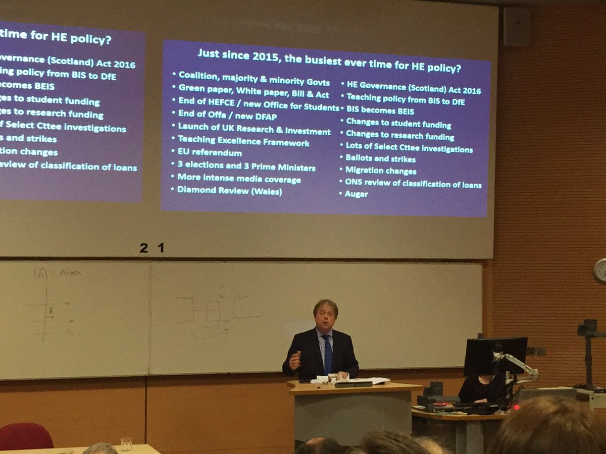 cultlang's tweet photo. HEPI Director @nickhillman: 2015-20 has been the busiest period in HE policy ever. Drapers lecture @QMUL on the future of HE. https://t.co/fcZ78QfOAs