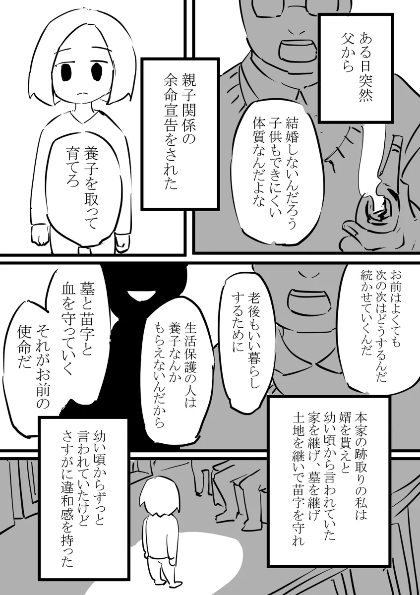 後継ぎのために無理矢理子供を生まされそうになった話…結婚、人生、幸せ、大事な物って何だろう？？