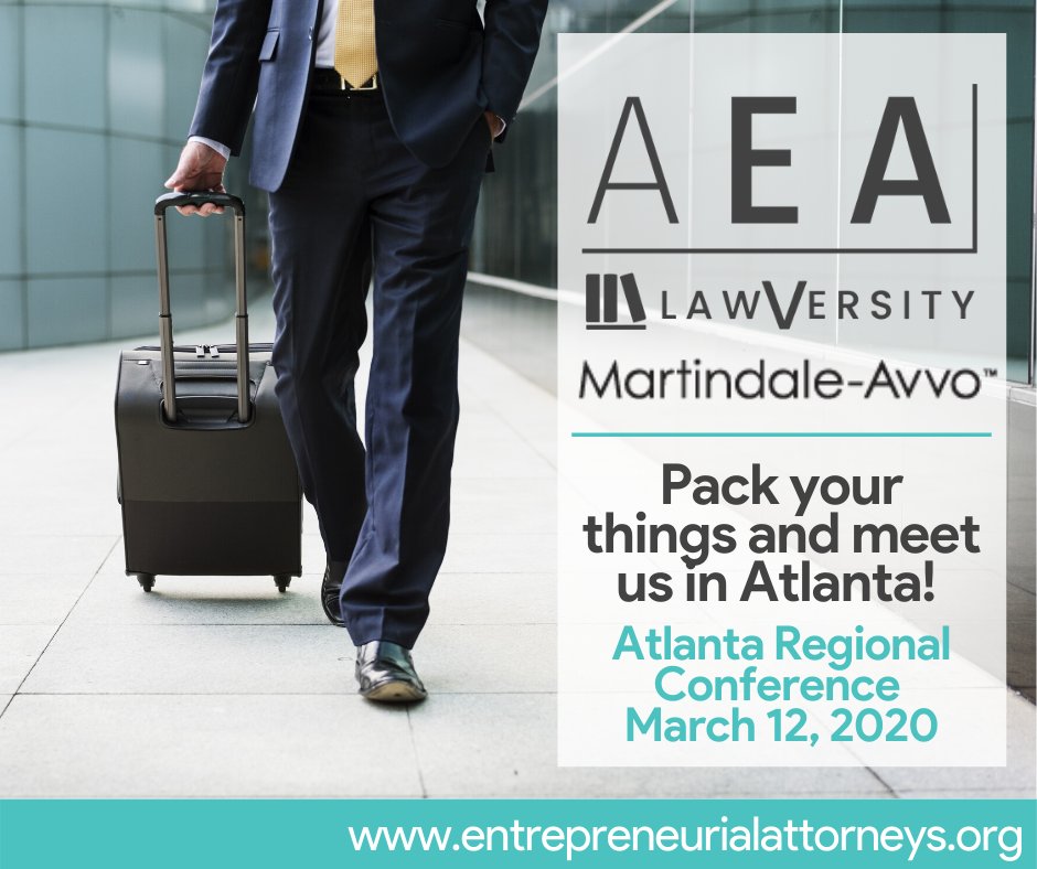 AEAttorneys's tweet photo. Interested in learning how your firm could generate more leads? Join the AEA &amp; Martindale-Avvo on March 12, 2020 at SunTrust Park, home of the Atlanta Braves! #AEA #Atlanta #entrepreneurialattorneys #legalmarketing #attorneyatlaw #SEO #PPC #handsoneducation #conferences https://t.co/Z7r4GNVfTn