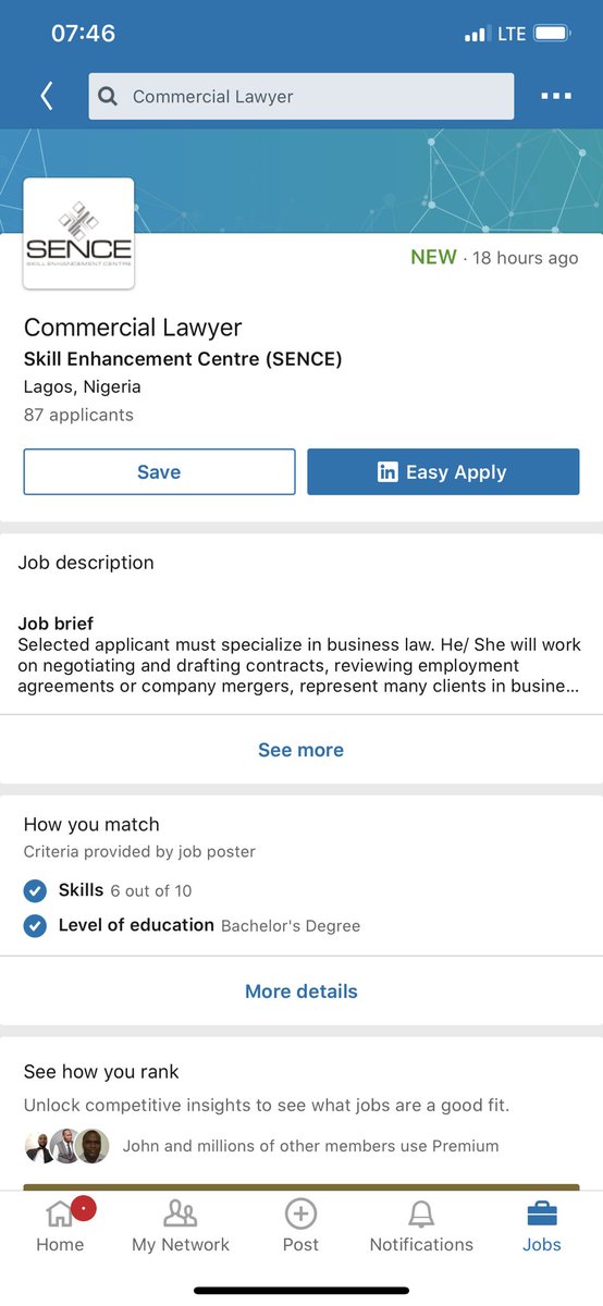 NEW VACANCY for Commercial LawyerApply via LinkedIn