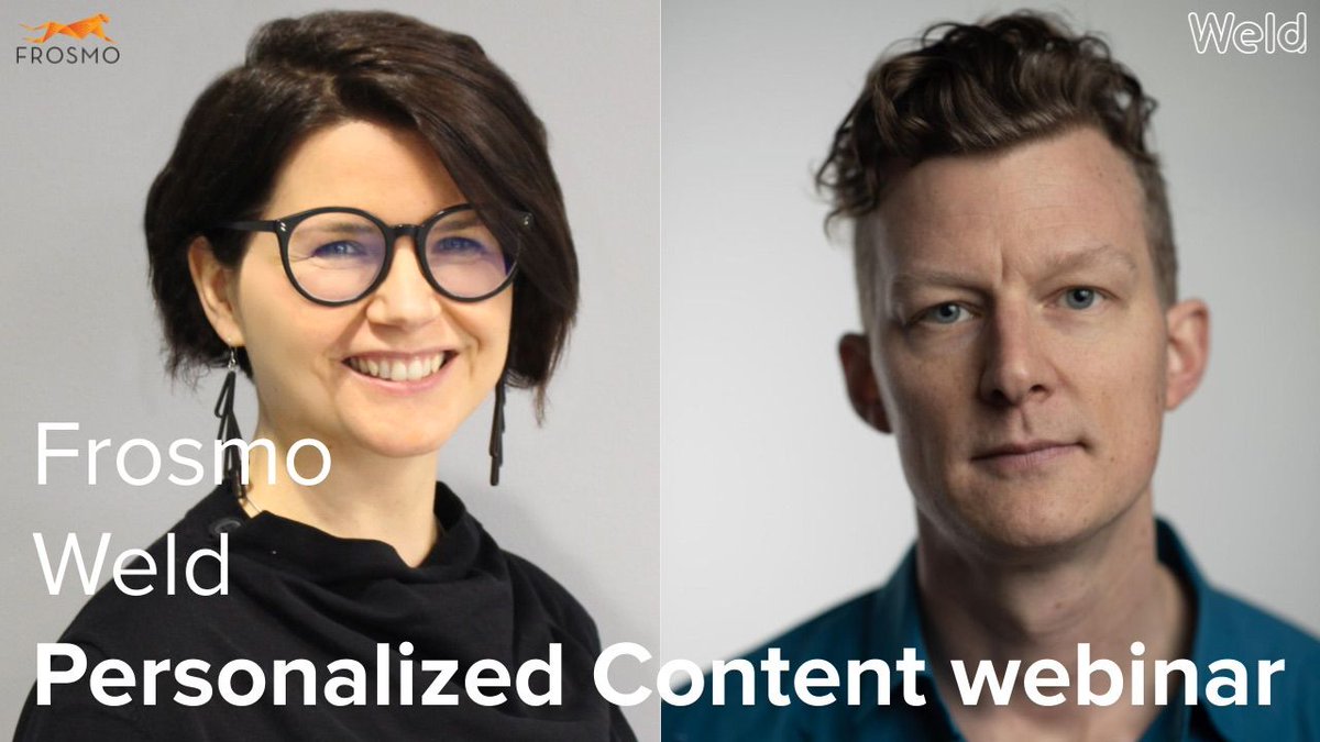WeldYourOwnApp's tweet photo. LAST CHANCE 😮 In 2 hours, we'll host a #webinar with @Frosmo on “What every marketer should know about personalization and scalable content creation in 2020”.
Sign up: https://t.co/W2psdJ5f11

#contentmarketing #personalization https://t.co/fAWCHSr8Jf