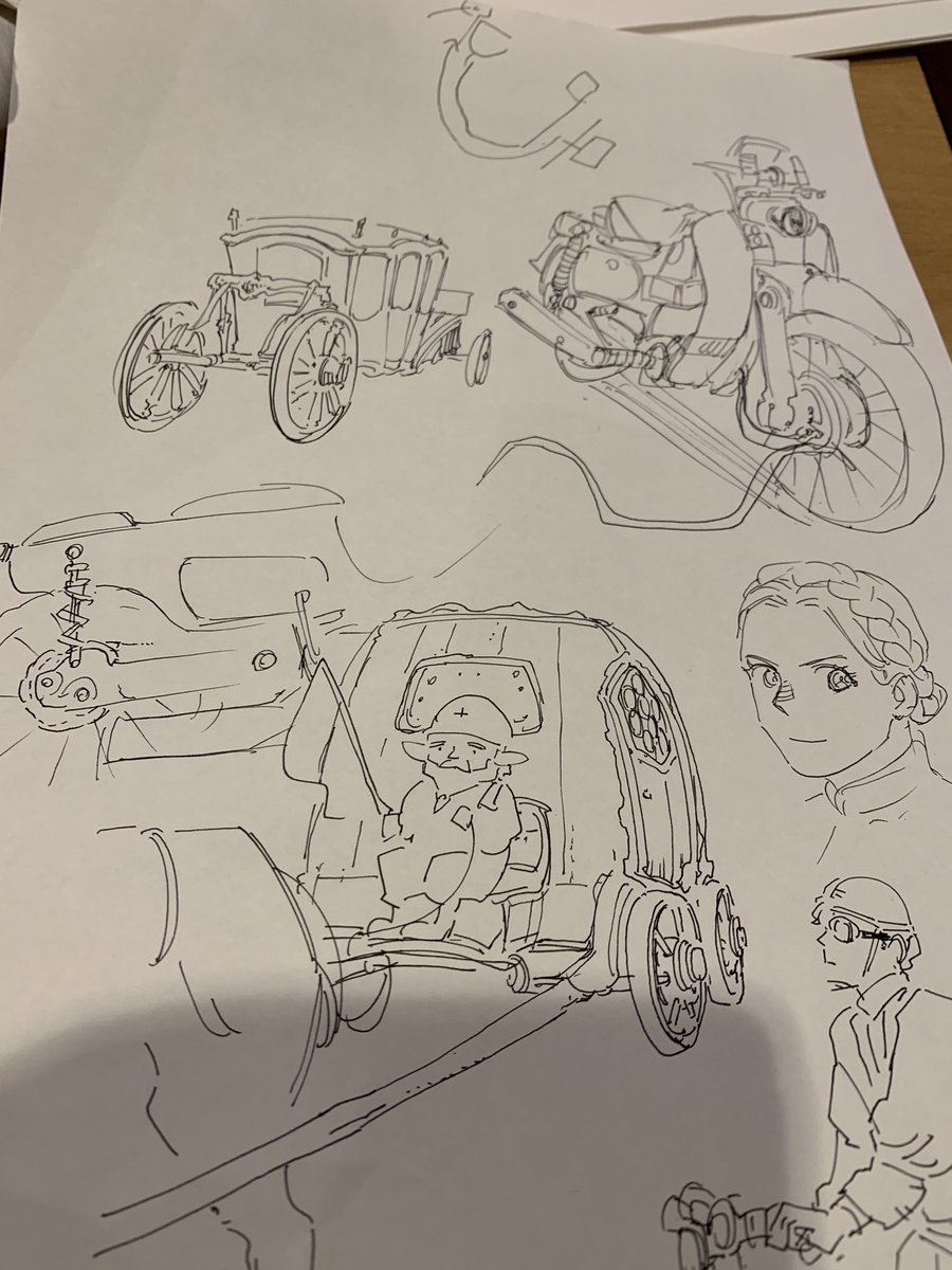 馬車とバイク 