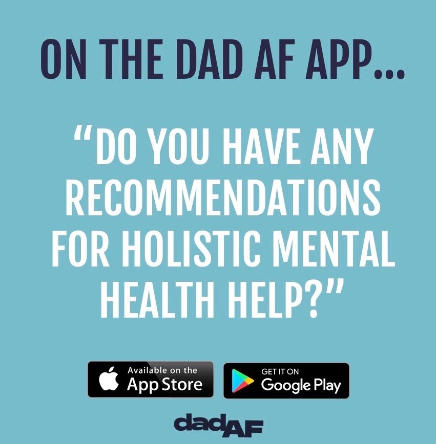 DadafOfficial's tweet photo. Check out the latest discussion on the Dad AF app - ‘Do you have any recommendations for holistic mental health help?’
•
•
•
#dad #dadaf #dadlife #dadadvice #dadyougotthis #advice #guidance #dadcommunity #dadnetwork #mentalhealth #mentalillness #MentalHealthAwareness #holistic https://t.co/Q90uUsaJ8p
