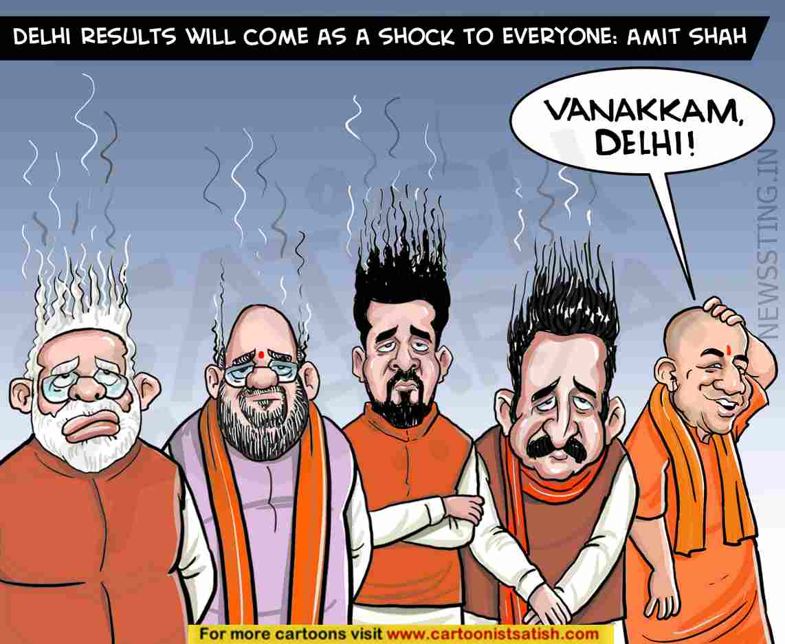 satishacharya's tweet photo. Shock Lagaa! @newssting1 cartoon #DelhiResults https://t.co/QkraWBsSWB