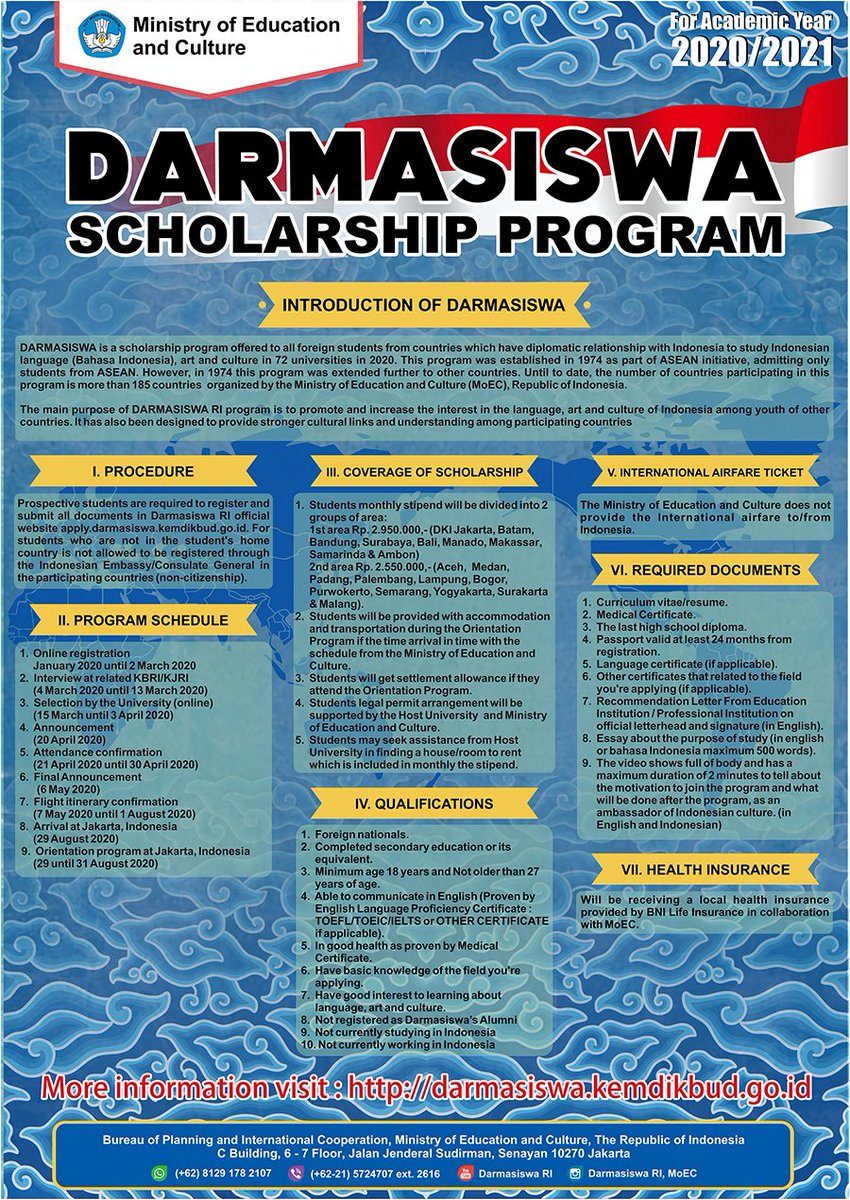 kbrimoskow's tweet photo. Hello, we are very enthusiastic to announce that the DARMASISWA SCHOLARSHIP is back! For further details: https://t.co/pCqOsj06L5 or contact us kbrimoskow.pensosbud@gmail.com. Submit your application soon!

#inidiplomasi #indonesiauntukdunia #indonesianway https://t.co/q1md2YM0nt