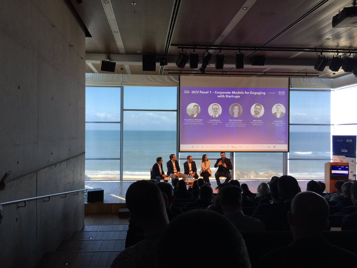 GCVenturing's tweet photo. First #GCVIsrael panel discussion of the day is ‘corporate models for engaging with start-ups’ - a great way to kick-off here in ‘the start-up nation’ https://t.co/H2U2Oq4i4T