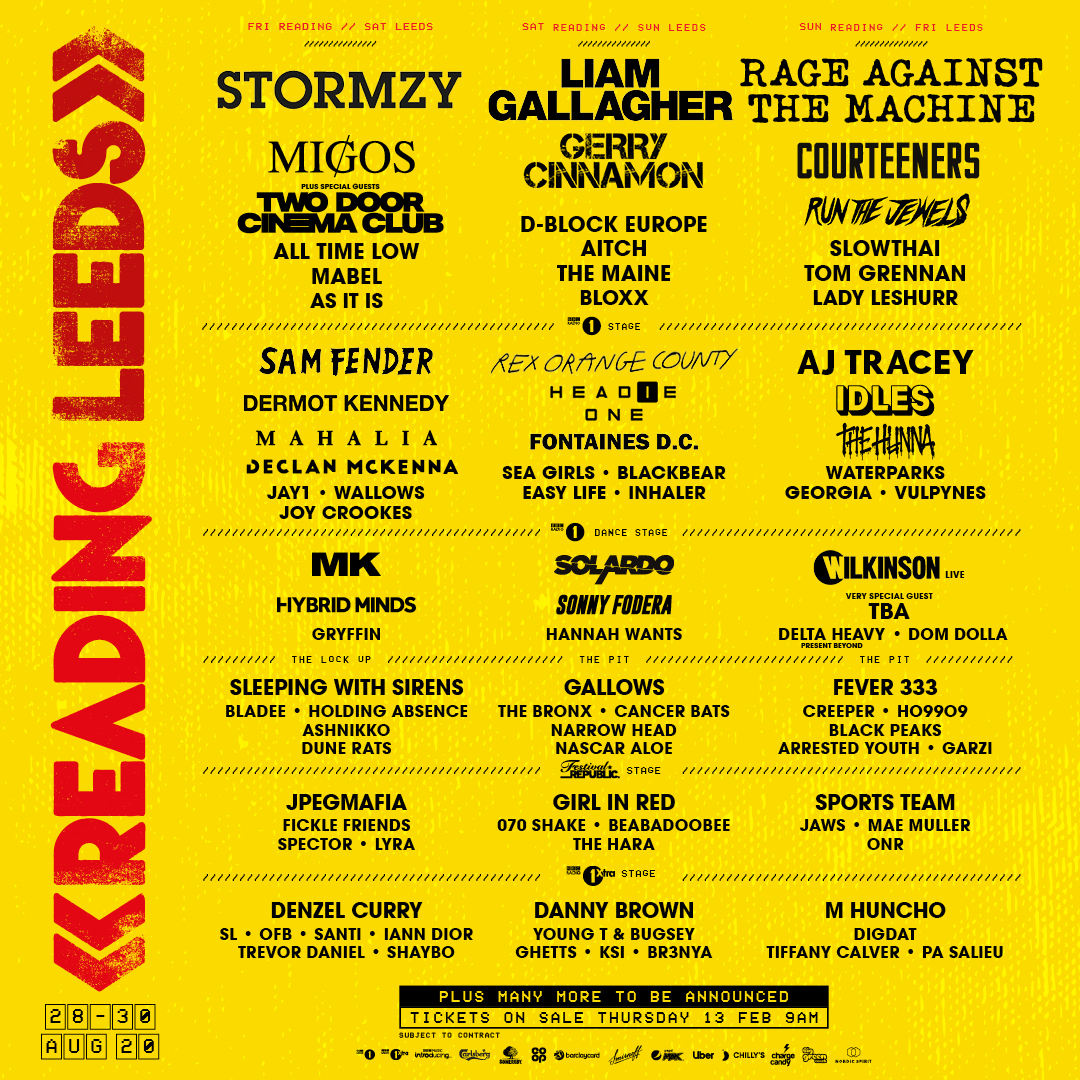 Your first #RandL20 wave has arrived ❤️ 💛 General tickets on sale 13.02.2020 🎟️ Got a @Barclaycard… you can get exclusive pre-sale access until 8.59am on Thursday 13th and 10% OFF every pre-sale ticket courtesy of Barclaycard 💳 T&Cs apply 👉 bit.ly/randlpresale