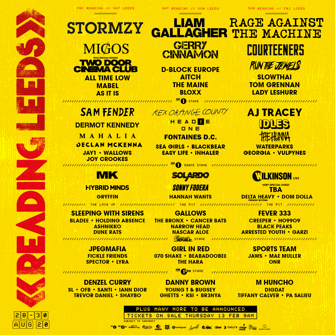 Reading Leeds Festival 2020 Gigantic Tickets