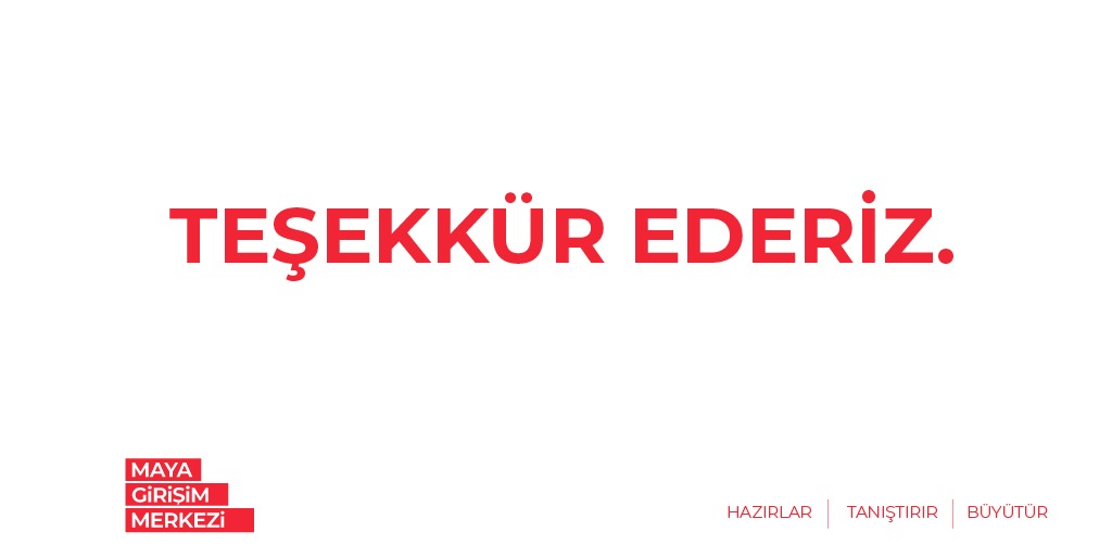Başvuru sürecimiz sona erdi. Yoğun talepten dolayı herkese teşekkür ederiz. Seçilecek girişimler için bizi takipte kalın.📢

#MayaGirisim #Maya #Girisim #GirisimciDestekleri #Girisimcilik #Kosgeb #KosgebDestekleri #StartUpHizlandirici #StartUp #melekyatırımcı #yatirimci #tubitak
