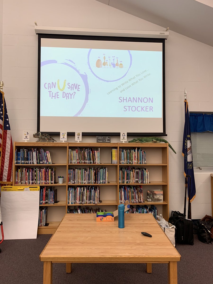 Ready to start a day of fun at Kenwood Station Elementary! 
#author #kidlit #schoolvisit #pajamaday <a href="/SleepingBearBks/">Sleeping Bear Press</a> @picturebookbuzz <a href="/kenwoodtigers/">Kenwood Station Elementary School</a>